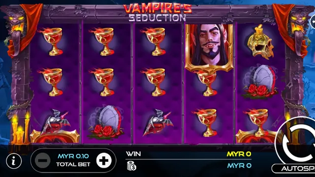 Vampire's Seduction game screen on UU Slots at BolehSpin