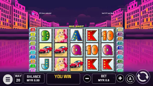 Big Shot game screen on V-Power at BolehSpin