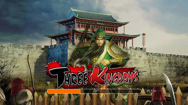 Skrin permainan THREE KINGDOMS di V-Power BolehSpin
